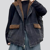 Fashion vintage oversized women's jean jacket