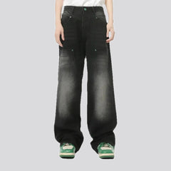 Fashionable baggy carpenter men's jeans
