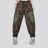 Fashionable baggy denim joggers for women