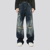 Fashionable dark men's jeans