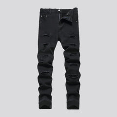 Fashionable elastic jeans for men