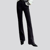 Fashionable faded bootcut women's jeans