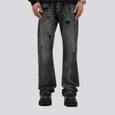 Fashionable grunge wide fit jeans for men