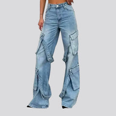 Fashionable light pattern women's jeans
