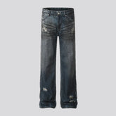 Fashionable mid rise baggy jeans for men