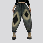 Fashionable mid-rise women's jeans joggers