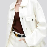 Fashionable oversized women's denim jacket