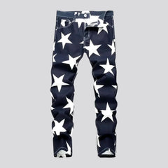 Fashionable skinny men's jean pants