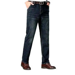 Sanded tapered casual jeans for men