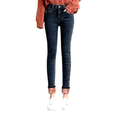 Fleece street jeans for women