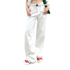 Floor-length color jeans for ladies