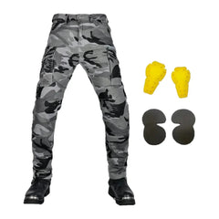 Grey slim moto denim pants for men