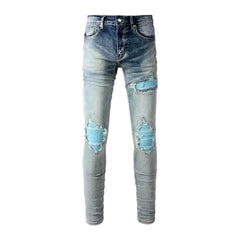 Grunge distressed jeans for men