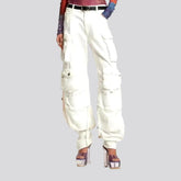 High rise denim pants for women