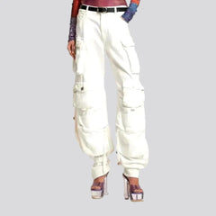 High rise denim pants for women