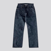 High waist casual selvedge men's jeans