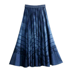 High-waist denim skirt for ladies