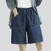 High-waist jeans bermudas shorts for ladies