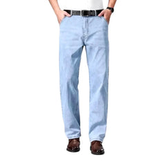 High-waist thin jeans for men