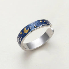 Van Gogh The Starry Night Couple Rings