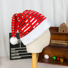 Striped Velvet Christmas Hat