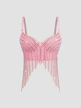 Fishbone Bead Tassel Strap Top