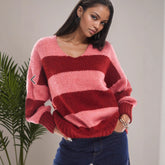 Casual Contrast Striped Sweater