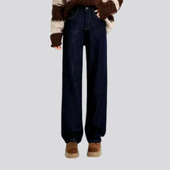 Insulated straight-leg jeans for ladies