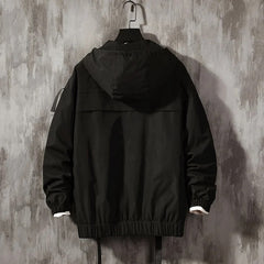 Function Ribbon Multi-pocket Hooded Jacket