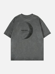 Moon Print Suede Tee