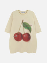 Blurring Cherry Print Tee
