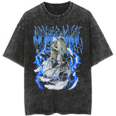 Angel Crushes The Lock Earth Cotton Washed Graphic Tee