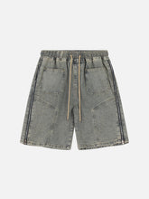 Vintage Side Zipper Denim Shorts