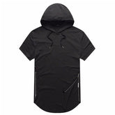Function Side Zipper Hooded Tee