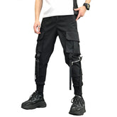 Zipper Pockets Ribbons Cargo Pants