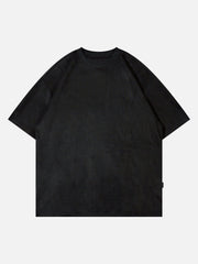 Solid Basic Essential Suede Tee