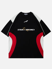 Patchwork Contrasting Color Tee