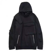 Dark Zipper Pockets Hoodie