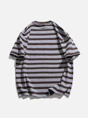 Stripe 3D Embroidery Tee