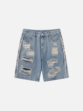 We Love Street Vintage Hole Denim Shorts