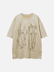 The Stars Illuminate Print Suede Tee