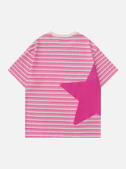 Star Patchwork Stripe Tee