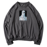 Vintage Masked Boy Print Sweatshirt