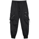 Multi Pockets Ribbons Cargo Pants