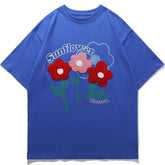 Three-dimensional Flocking of Flowers Tee