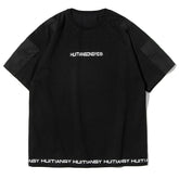 Function Patchwork Edge Letter Print Tee
