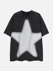 Star Print Washed Tee
