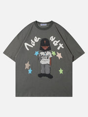 Star Cartoon Character Print Tee