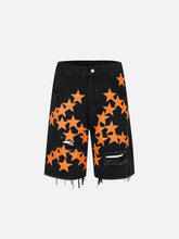 Embroidery Star Denim Shorts