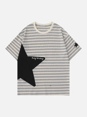 Star Patchwork Stripe Tee